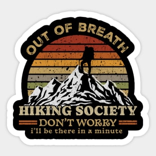 Hiking Society - Retro Vintage Sticker